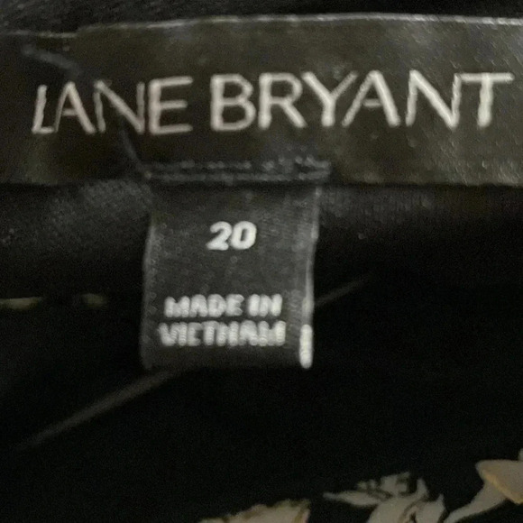 LANE BRYANT WO SIZE 20  SHEER OVERLAY LINED DRESS FLORAL DESIGN BACK TIE CLEAN - Picture 14 of 14